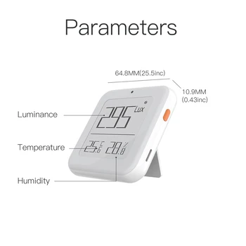 Moes Smart Zigbee Svetlost Termometer v Realnem času Svetlobo Občutljiva na Temperaturo in Vlažnost Senzor z Tuya Smart App