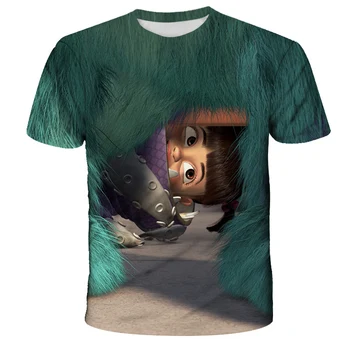 Monsters Inc otroška T-shirt 3D, Anime T Majica Za Fante, Dekle, Otroški Risani Film T-Shirt Priložnostne Vrhovi Smešno O-Vratu Oblačila