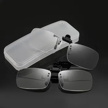 Morda Cvet Povečevalno Posnetek Na Steklo Rimless Leče Obravnavi Očala Moških Branje Sončna Očala Z Dioptrije Lupo Leče Z Box