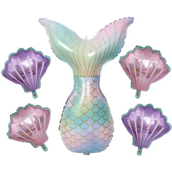 Morska Deklica Rep Folija Balon Seashell Pisane Ballon Svate, Dekoracijo Morju Temo Baby Tuš Potrebščine Za Otroke Darila Za Rojstni Dan