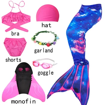 Morska deklica Rep Plaža, Bikini, Plavanje Oblačila Dekle, Plavanje Očala Plavutke maillot bain de fille