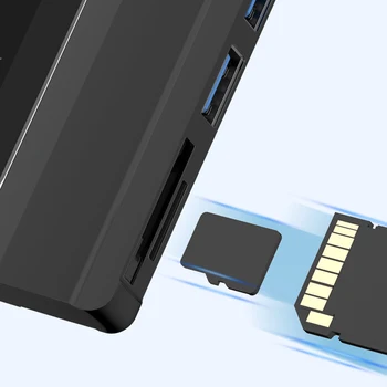 Mosible Zvezdišče USB 3.0 Razširitvene Postaje Za Microsoft Surface Pro 4/5/6 Multi USB Na USB3.0 Vrat Združljive pomnilniške kartice SD / TF Spl