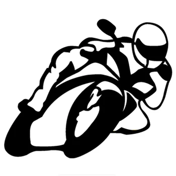 Motorcyclist Na Krovu Reflektivni Reflektivni Avto Nalepke Motocikel Nalepko Odbijača Kritje Praske 2021 Pribor PVC9cm X8cm