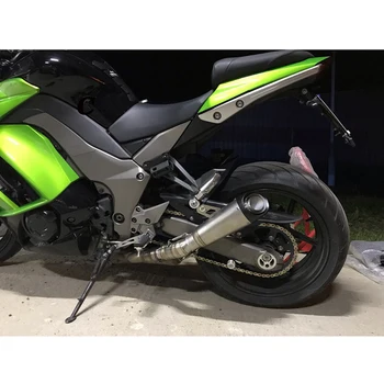 Motorno kolo GP Izpušnih Pobeg Moto Modificiranih Ogljikovih Glušnika Sredini Povezavo Cevi Zdrsne Na Za Kawasaki Z1000 ABS Z1000SX 2010 - 2019