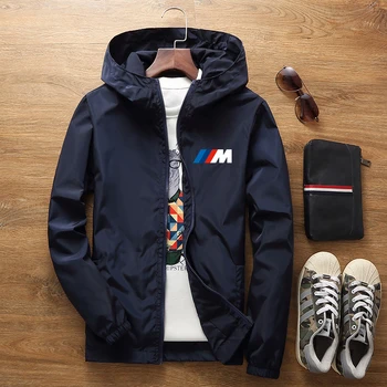 Moška jakna, hooded suknjič, windbreaker, windproof in rainproof, tiskano hooded suknjič, windbreaker, športna jakna 7XL