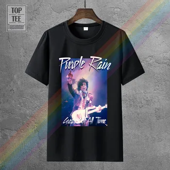 Moški Odraslih Slim Fit Majica S-Xxl Princ Purple Rain T-Shirt Črna 80 Največjih Kozje Glasba Pop Ikona Rip S 3Xl