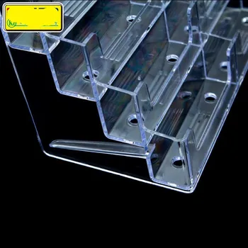 Multi-plasti Transparenten Škatla za Shranjevanje Namizja Zaslona Primeru Poslovne kartice sim Stojalo plastike Akril domači Pisarni Šolske Potrebščine