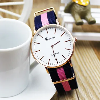 Multicolor Najlon Tkanine, Watchband Ročno Uro Moda Priložnostne Quartz Uro Preprost Oblikovalec Ženske, Moške Ročne Ure Ura