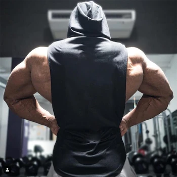 Muscleguys blagovno Znamko oblačil Bodybuilding hoodie Majica Fitnes Moških Tank Top Mišice Telovnik Stringer Spodnja NAREDITE WORT TankTop