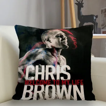 Musife Chris Brown Prevleke po Meri Kvadratnih Blazino Kritje Primera Zadrgo, Prevleke 35X35,40x40,45x45cm Padec Ladijskega prometa
