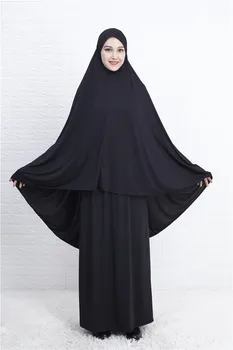 Muslimanski določa abaya dubaj turčija muslimansko obleko, hidžab 2 kosa Dolgo jilbab in krilo molitev oblačila arabske ženske oblačila