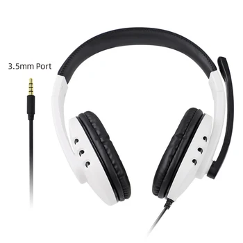 Nad Uho Z Mikrofonom Laptop Nadzor Glasnosti Stereo Žične Gaming Slušalke 3.5 mm Vrata Pametni Univerzalno Za PlayStation 4