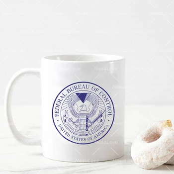 Nadzor FBC Logotip Bele Skodelice Pokal Čaj, Mleko, Kava, Skodelice Home Office Šoli Steklenica za Vodo