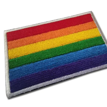 Nahrbtnik Velcro Značko Klobuk Ujemanje Nalepke Mavrične Zastave Multicolor Polno Vezenje Obliž Po Meri Taktične Vojaške Aplicirano