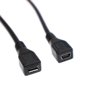 Najboljšo ceno 0,3 m Mini USB ženski Mikro USB B female podatkovni kabel adapter pretvornik polnilnik podatkovni kabel