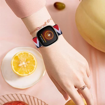 Najlon Platno, Trak Za Fitbit Obratno 3 Smisla Gledati Band Zamenjava Zapestnica Mehko Za Fitbit Versa3 / Fitbit Občutek Smartwatch