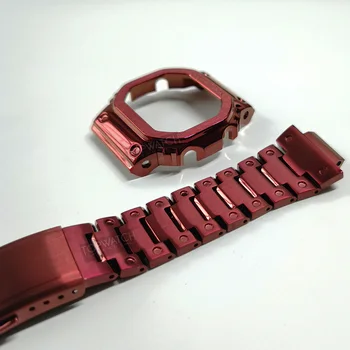 Najnovejši 5610 DW5600 Kovinsko Ploščo, Trak Watchbands za 5610 5600 iz Nerjavečega Jekla Watchband Primeru Okvir Zapestnica GWM5610 GW5000