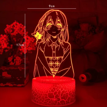 Najnovejši Okarishimasu Sumi Sakurasawa Led Nočna Lučka za Spalnica Dekor Darilo Nočna Anime Waifu 3d Lučka Sumi Najem Punco
