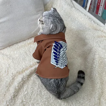 Napad na Titan Cosplay Kostume Mačka Hoodie Hišnih Mačk Oblačila Jakno Plašč Oblačila Obleko s Kapuco