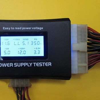 Napajanje Tester Digitalni LCD Zaslon Preverite, Hiter Računalnik 20/24 Pin Napajanje Tester Podporo Merjenje Orodje Instrumen 1pc