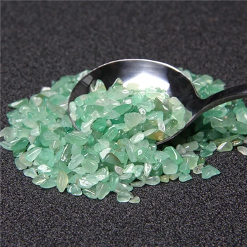 Naravnega Kamna Zeleni Aventurine Quartz Crystal Gramoz Žetonov Svoboden Biseri 3-5mm Surovi Rock Gem Kamen Čipov za DIY Doma Dekor Ni Luknja