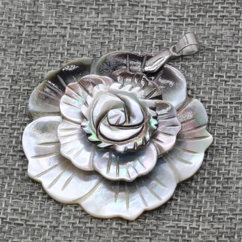 Naravni Abalone Lupini Obesek Cvet obliko biserovine Lepe in čarobne gumbe Za nakit, izdelava DIY Ogrlica dodatki