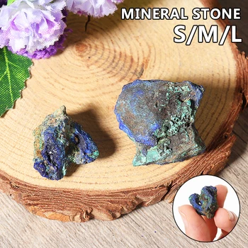 Naravni Azurite Malahit Geode Kristalno Mineralnih Vzorcu Reiki Healing Surovega Kamna Modra Bakrove Rude Za Dom Dekor