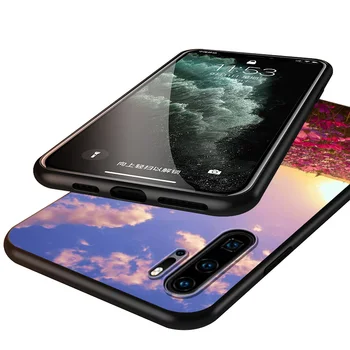 Naravni cvet Za Huawei P40 P30 P20 P10 P9 P8 Lite E 5G 2017 2019 Pro Plus Črn Telefon Primeru