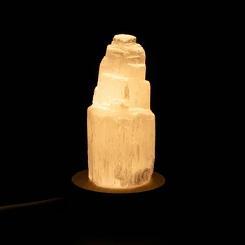 Naravni Quartz Crystal Selenit Stolp Lučka Reiki Zdravilna Mineralna Odvzem Doma Dekoracijo