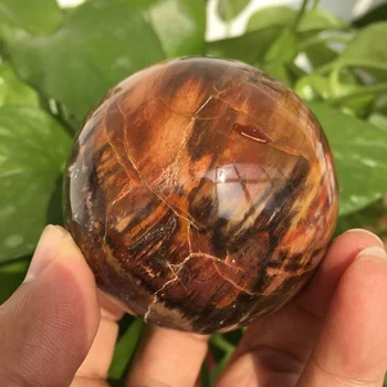 Naravni Strah lesa fosilnih področju Quartz crystal Globe Žogo Rock kamni, Minerali Reiki Healing Home dekor
