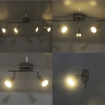Nastavljiv Vrtljiv Kuhinja Stropne Luči Kota Bar Sijalka GU10 LED Žarnice Predstavitev Steno Scones Dnevna Soba, Kabinet Spot Osvetlitev