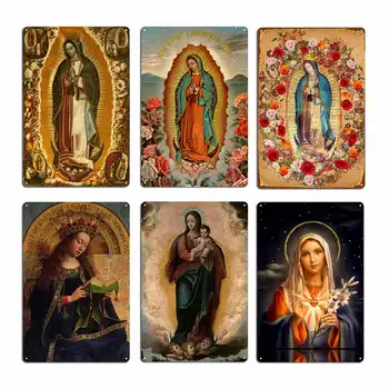 Naše Gospe Iz Guadalupe Devica Marija Neocatechumenal Način Kovine Znaki Slikarstvo Dekor Steno Jame Stranka Retro Pločevinke prijavite Plakati
