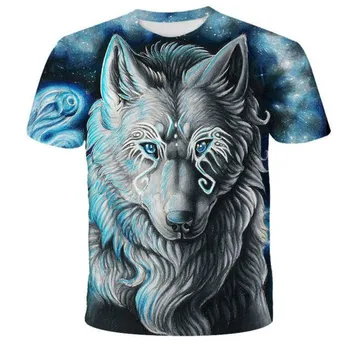 Nekaj volk print majica s kratkimi rokavi moški 3d T-shirt vrhu kratka sleeved O-vratu T-shirt street fashion priložnostne dihanje blagovne znamke 2021