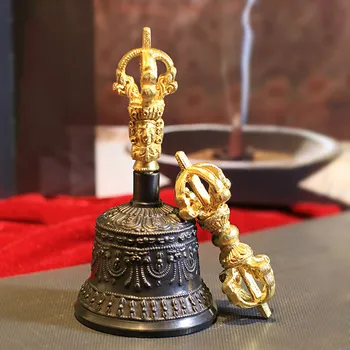 Nepal Uvoženih Baker Zvonec, Zvok Eteričnimi Ročno Tibera Buddhism Dobave Pet Delnic Diamantni Prstan