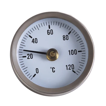 Nerjavno Jeklo Površina Cevi Vzmetne Sponke-na Termometer, Merilnik Temperature 63mm 0/120 Stopnjo Toplotne Pas PTSP