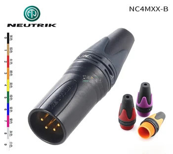 NEUTRIK NC4MXX-B 4-pin XLR Topovi plug Sennheiser DIY spremenjen slušalke pozlačeno z barvo rep rokav