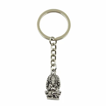 New Vroče Moške Key Ring Kovinski Ključnih Verige Keychain Darilo Nakita Srebrne Barve Ganesha Slon Buda Obesek Super Promocija