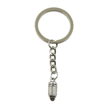 New Vroče Moške Key Ring Kovinski Ključnih Verige Keychain Darilo Nakita Srebrne Barve Pero Svinčnik Obesek Super Promocija