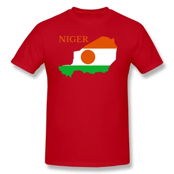 Niger Zemljevid Zastavo Moške Osnovne Kratek Rokav T-Shirt Novost Grafični R282 Vrh tee ZDA Velikost