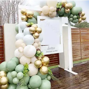 Niz Vroče Prodaje Retro Grah, Zelena Marelično Rumene Balone Poročni Baloni, Dekoracija Rojstni Dan Baloni Arch Stranka Dobave Sodelovanje