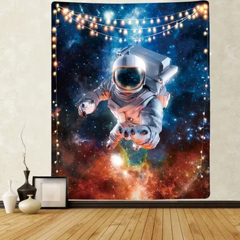 Nknk Astronavt Tapiserija Prostor Steno Tapiserija Galaxy Home Tapestrys Potovanja Tenture Mandala Steni Visi Boho Dekor Čarovništva