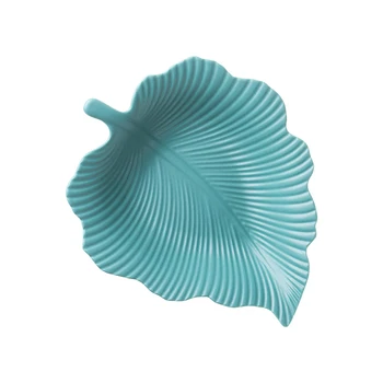 Nordijska Leaf-oblikovane Keramične Plošče Gospodinjske Posode za Solato Sladico Plošče Doma Dekoracijo Večerja Ploščo Sadje Ploščo Klub Okraski