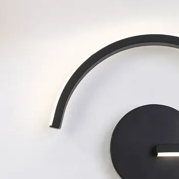 Nordijska linijo črno in belo ustvarjalne osebnosti stenske svetilke oblikovalec dekoracijo led spalnica postelji sodobne oltarja stenska svetilka