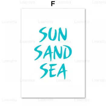 Nordijska Plakati Modro Morje, Plaža Seascape Platno Natisne Slikarstvo Stenski Dekor Slike Moderne Stenske Umetnosti Za Dnevno Sobo Postelji Dekor