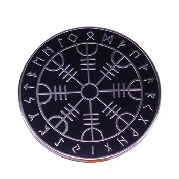 Norse rune talisman značko Viking pin okultno Goth dekor
