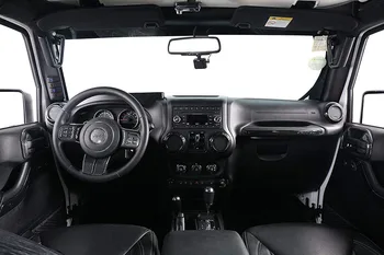 Notranjost Volan Zajema Modeliranje Trim Okras za Jeep Wrangler JK & Neomejeno Kompas Patriot Grand Cherokee 2011-2018