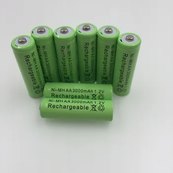 Nov 1,2 V, 3000 mAh NI MH AA Pre-cargado bateras recargables NI-MH recargable AA batera par juguetes micrfono de la cmara