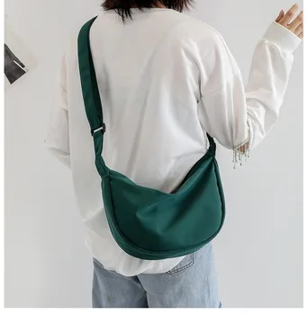 Nov Preprost Platno Dame Torba Messenger Bag Žensk korejski Velike Najlon Tkanine, Messenger Bag Dame Torbici