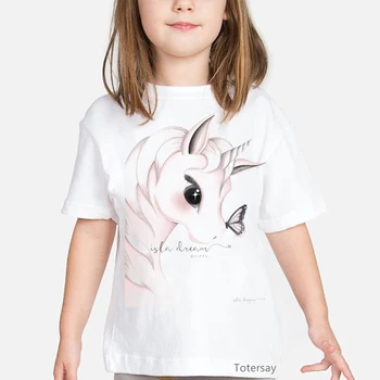 Nov prihod 2021 srčkan pse s cvetjem živali print majica s kratkimi rokavi dekliška Doberman/Labradorca/ tshirt otroci obleke poletje vrhovi za dekleta