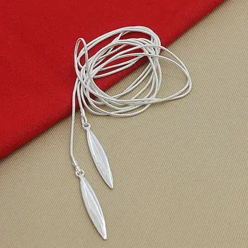 Nov Prihod Srebrna Kača Verige Ogrlica 925 Srebro Nakit Geometrijske Ogrlica Za Ženske, Moške Nakit Darilo